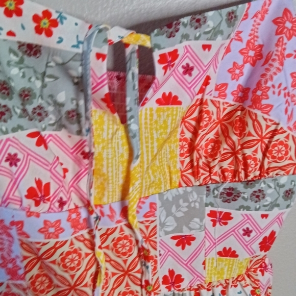 SHEIN MOD Patchwork Cami Midi Dress Multi Size S - Picture 3 of 16